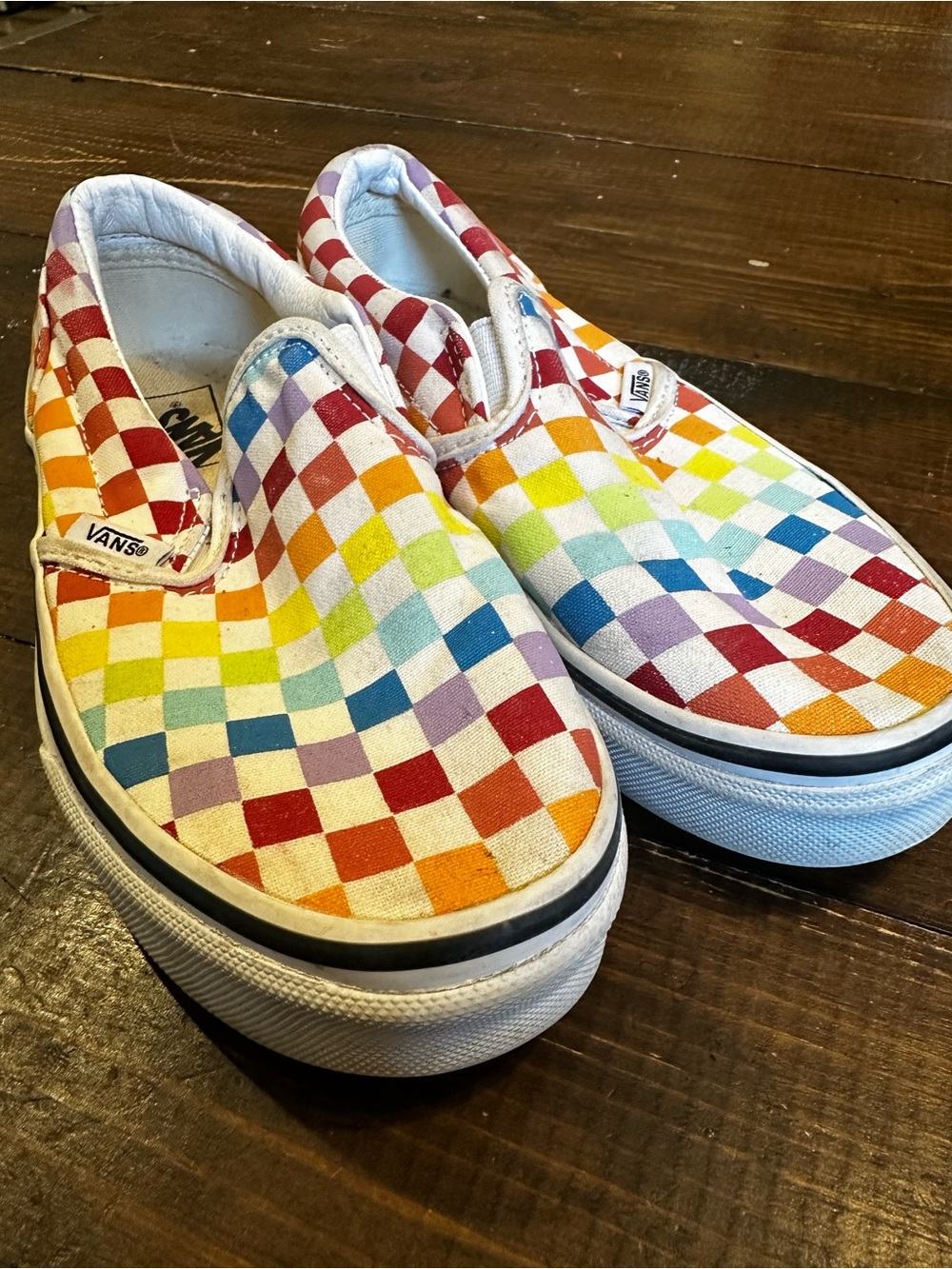 Checkered Rainbow Vans